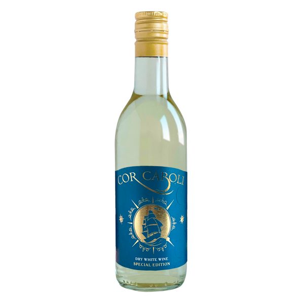 Малка бутилка бяло вино- Cor Caroli white 187ml